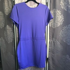 Purple Open Back Bodycon Dress
